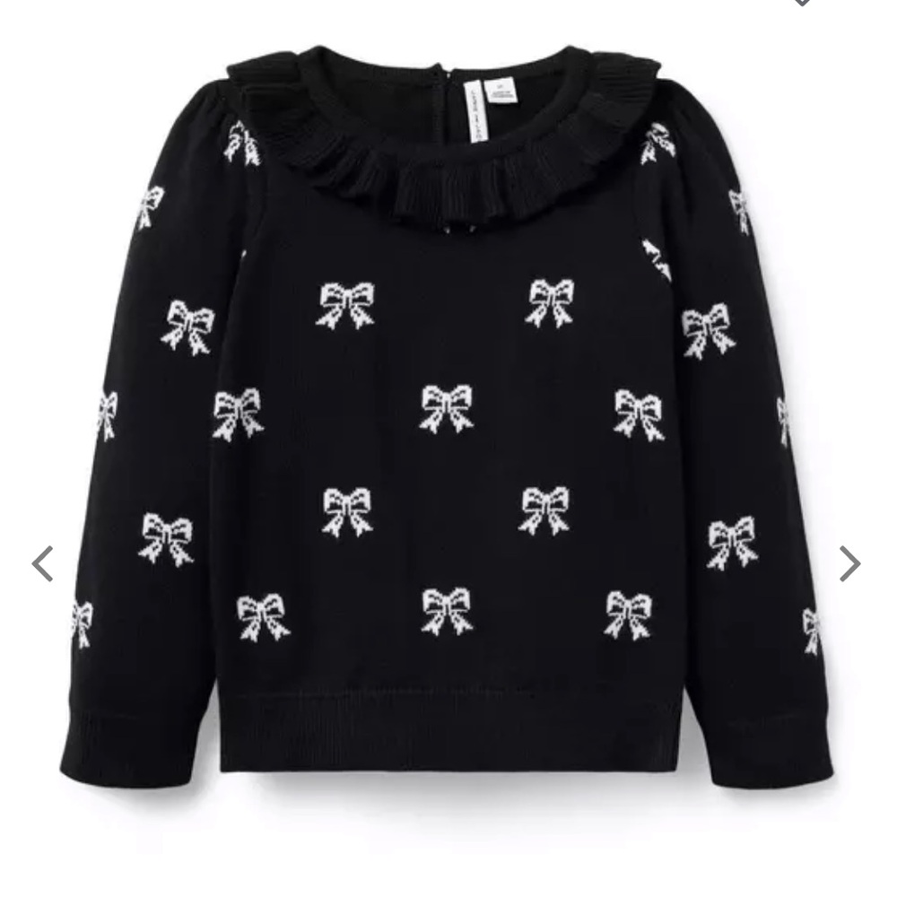 NWT Janie and Jack Bow Puff Sleeve Sweater